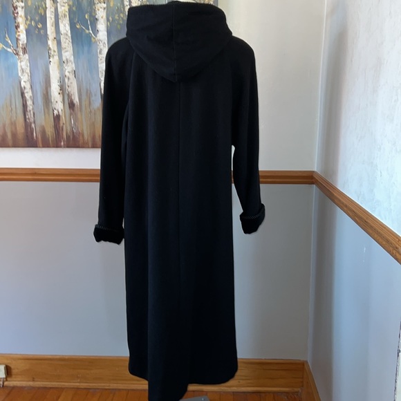 London Fog Full Length Hooded Wool Coat - Picture 5 of 13